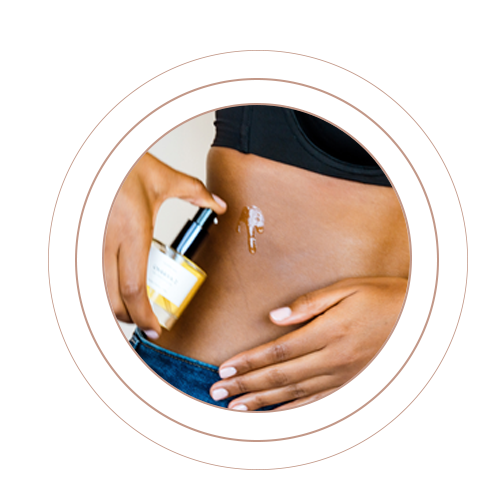 Massaging essential oils diluted in a carrier oil directly