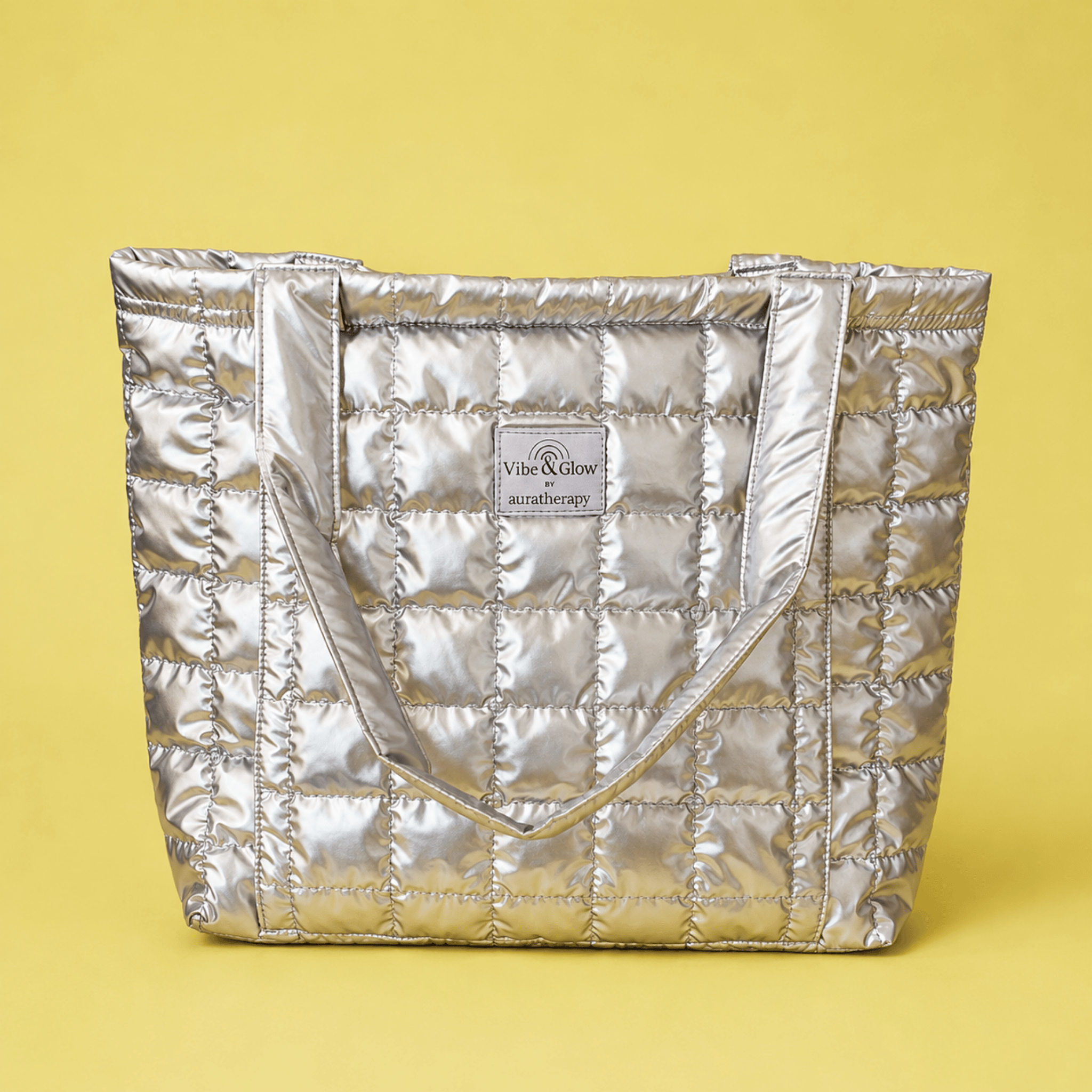 Vibe & Glow - Silver Tote Bag