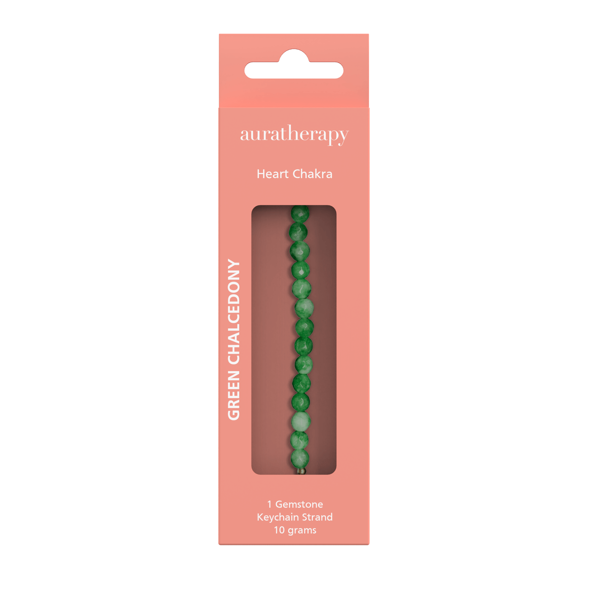 Green Chalcedony Aura Keychain