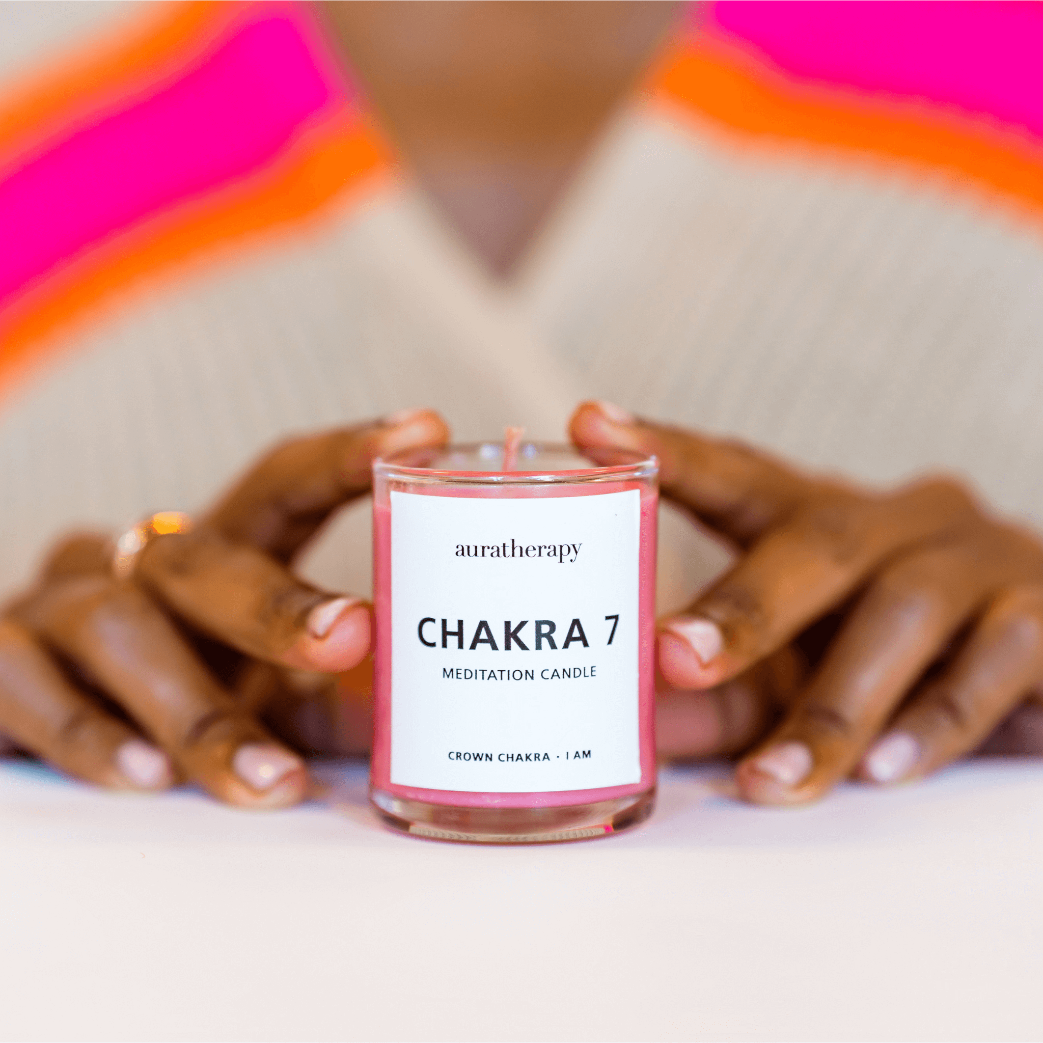 Chakra 7 Crown Meditation Candle