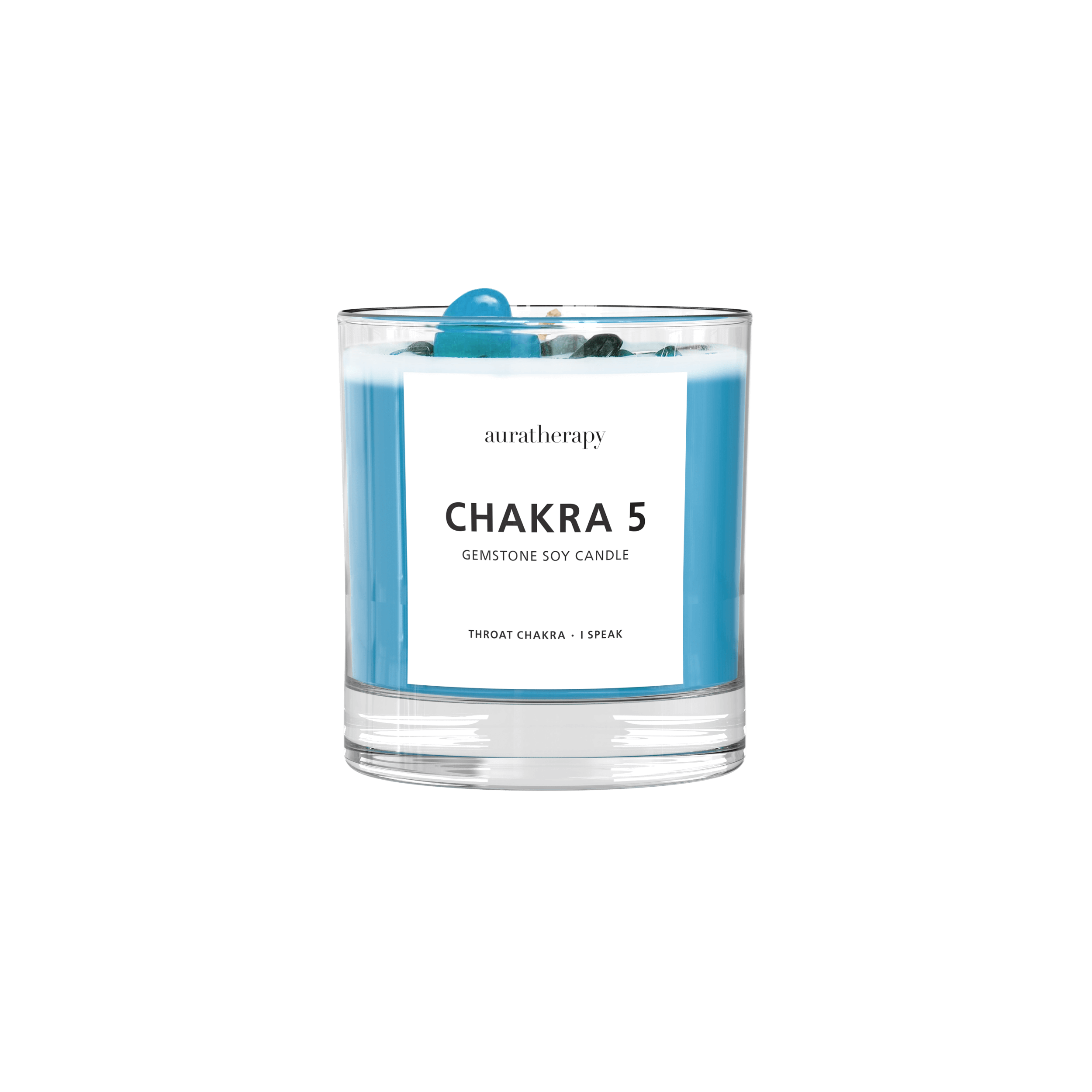 Chakra 5 Lapis Lazuli Gemstone Candle