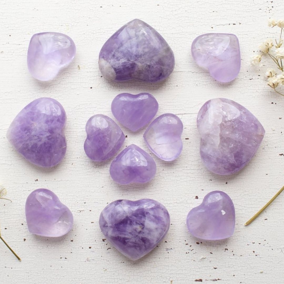 amethyst heart grid