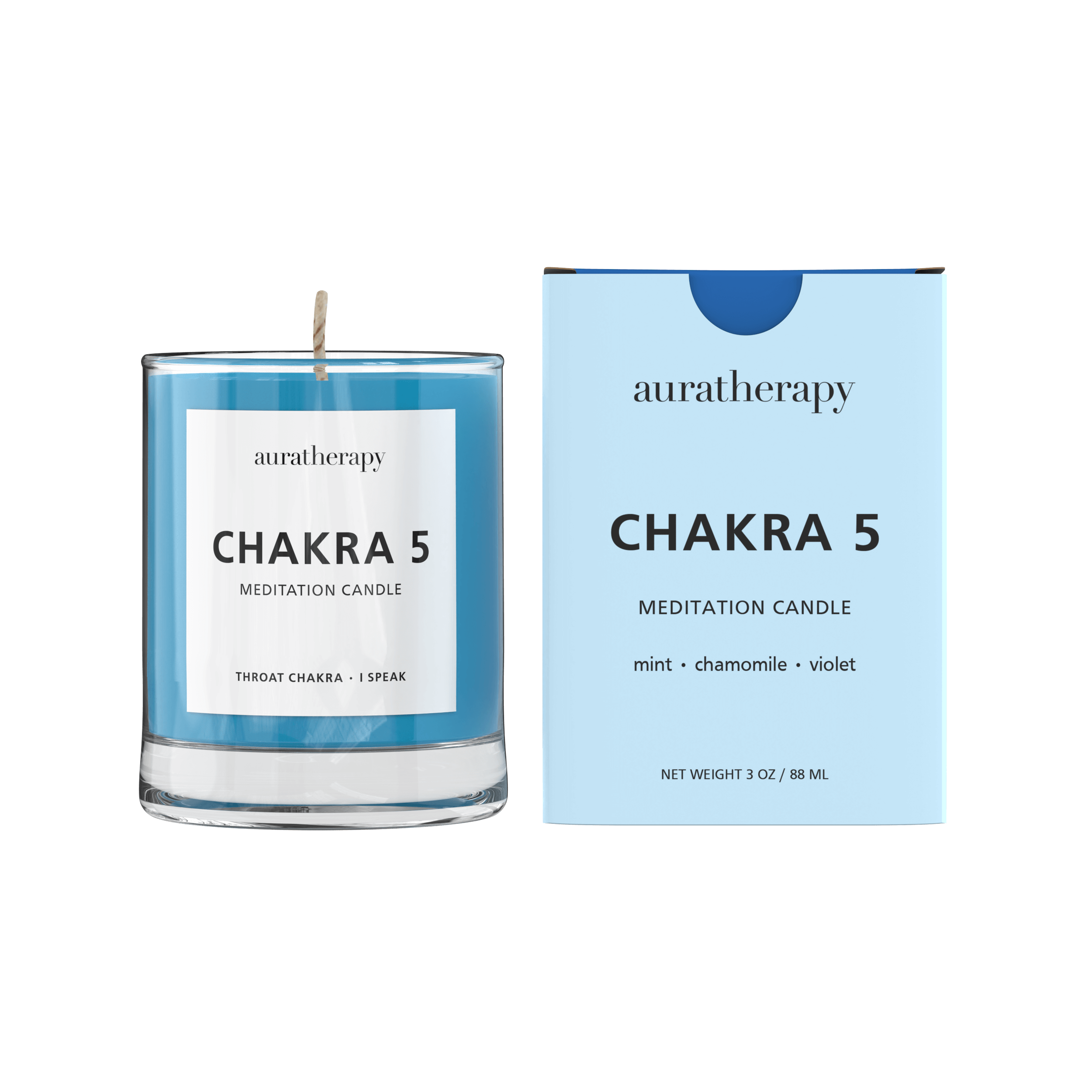 Chakra 5 Meditation Candle