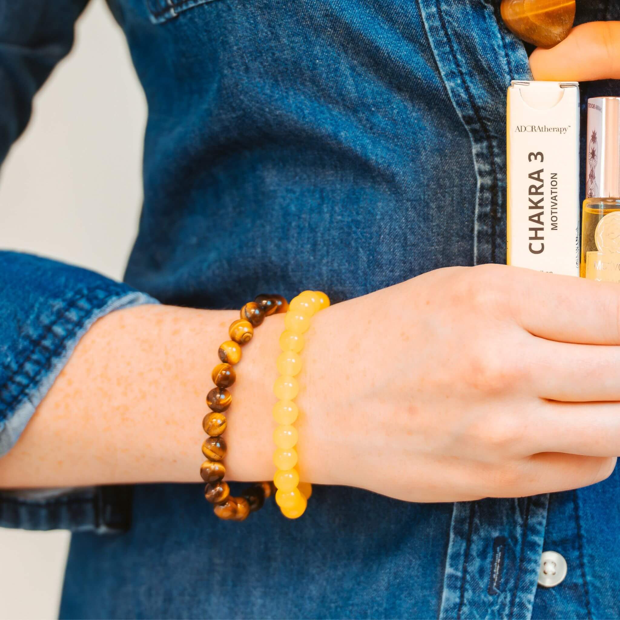 Yellow Agate Solar Plexus Chakra Gemstone Bracelet