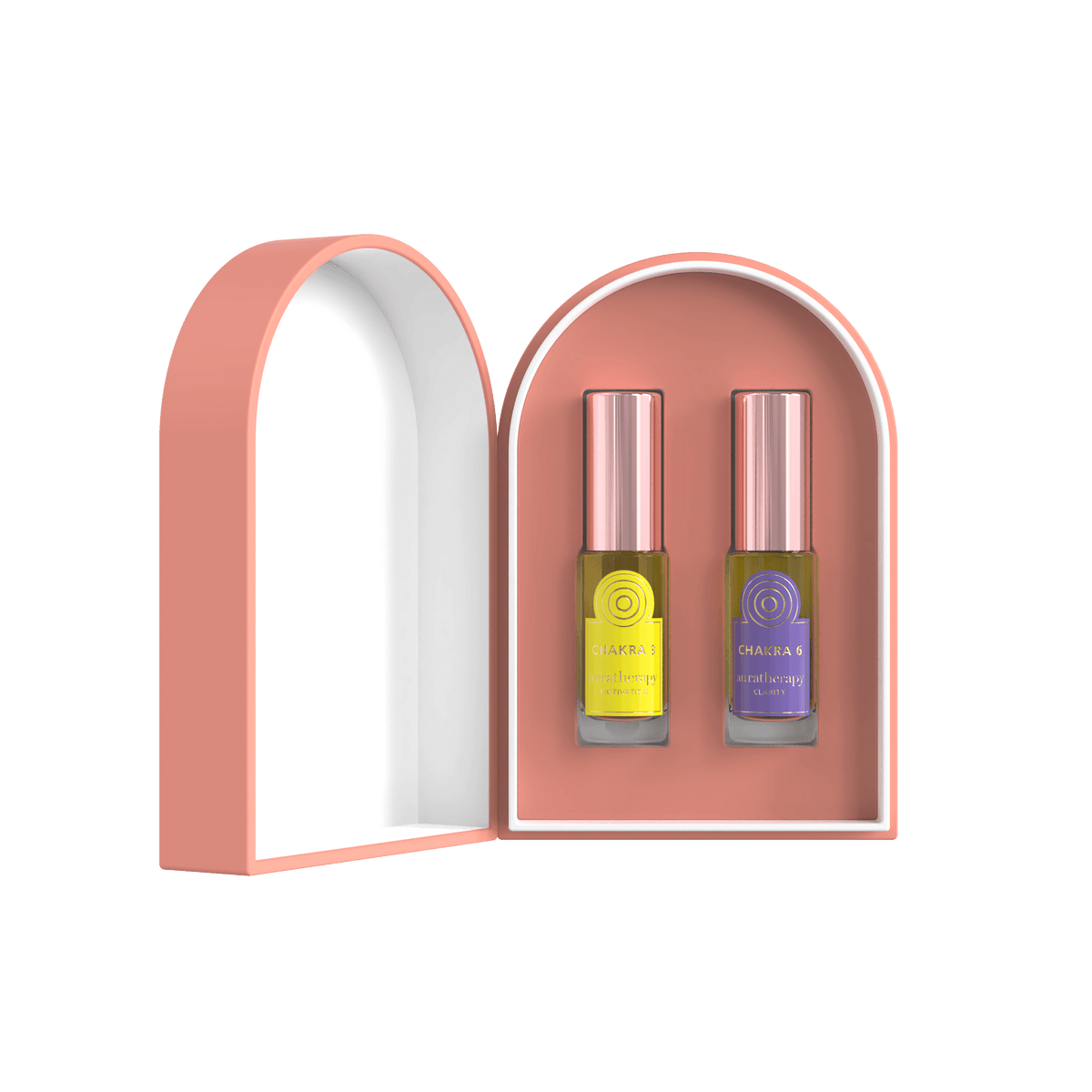  Motivation and Clarity gift set two mini roll on perfume oils designed to support intentional action and intuitive insight.