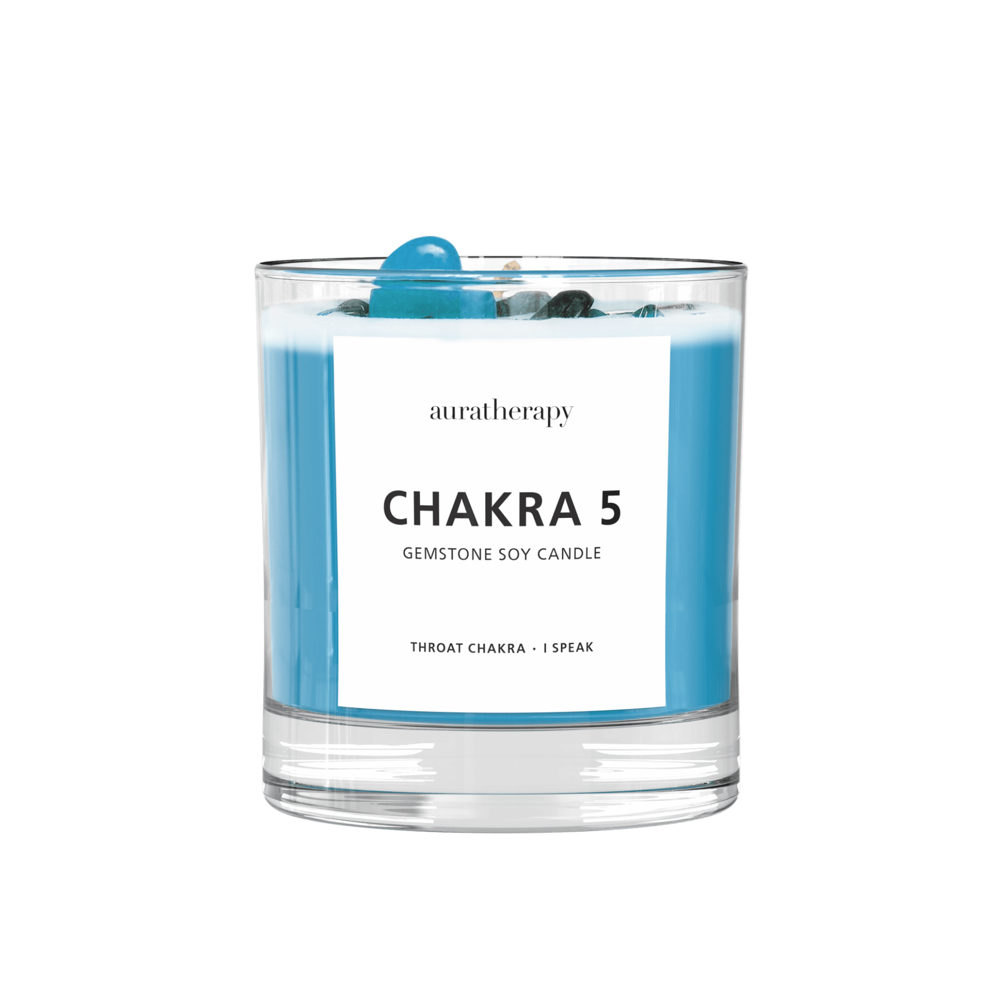 Chakra 5 - Throat Chakra Lapis Lazuli Gemstone Candle