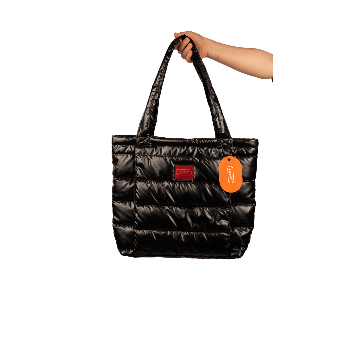 Moodzee Quilted Mat Black Yoga Puffer Tote Bag
