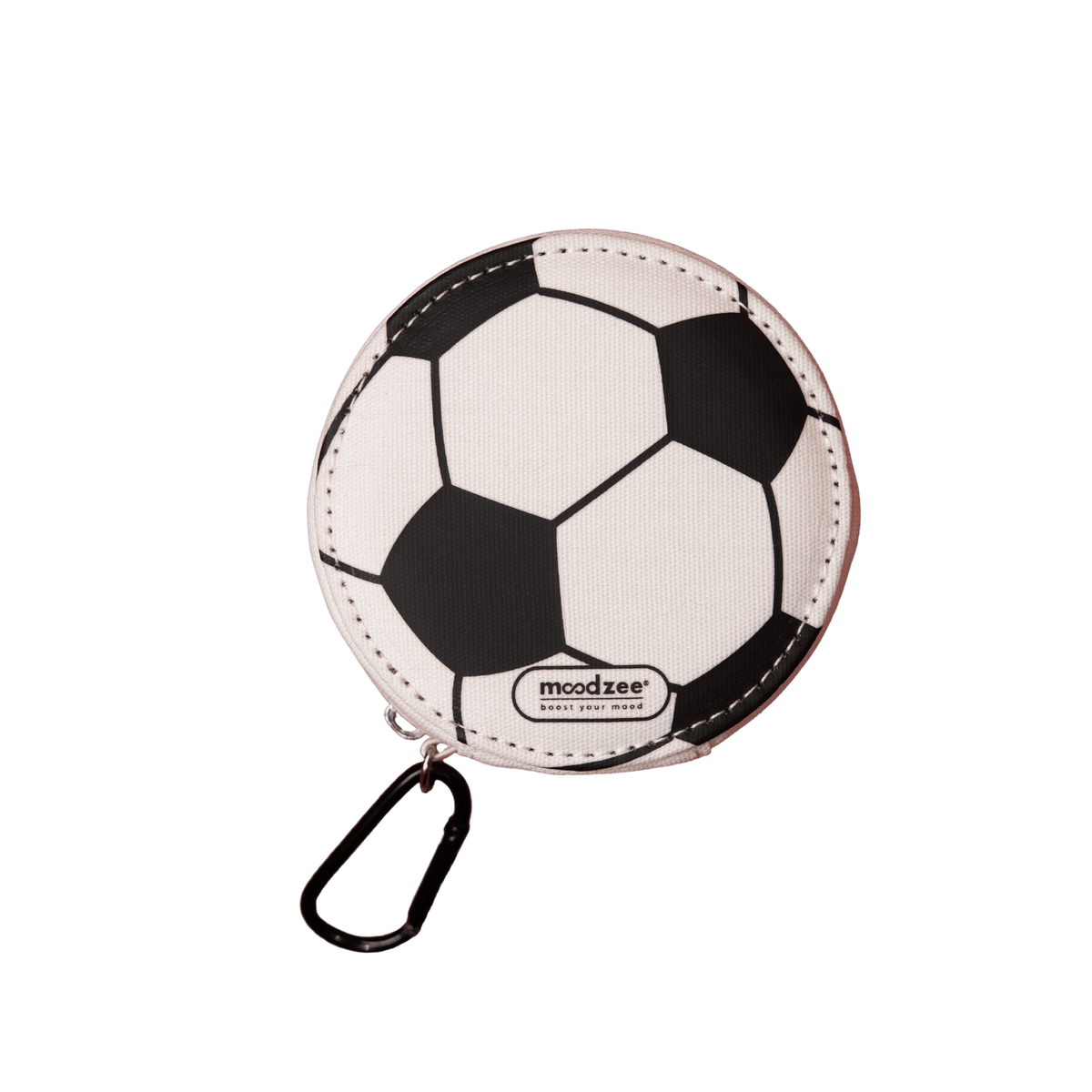 Soccer ball-shaped keychain pouch