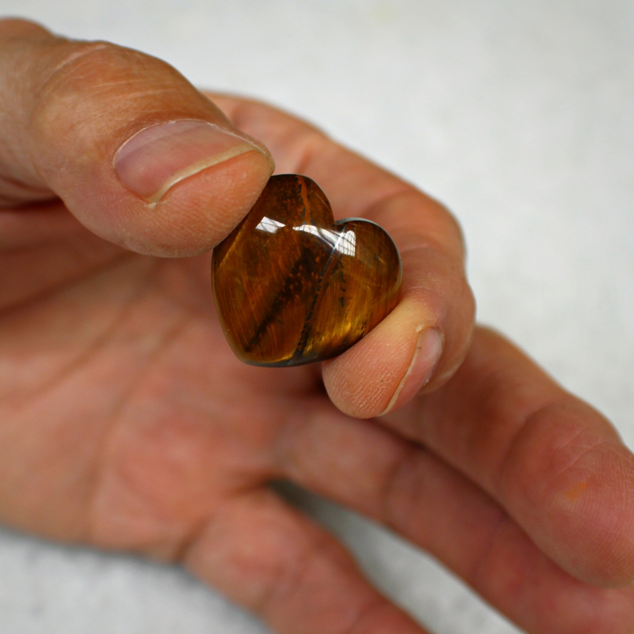 Tiger Eye Crystal Heart